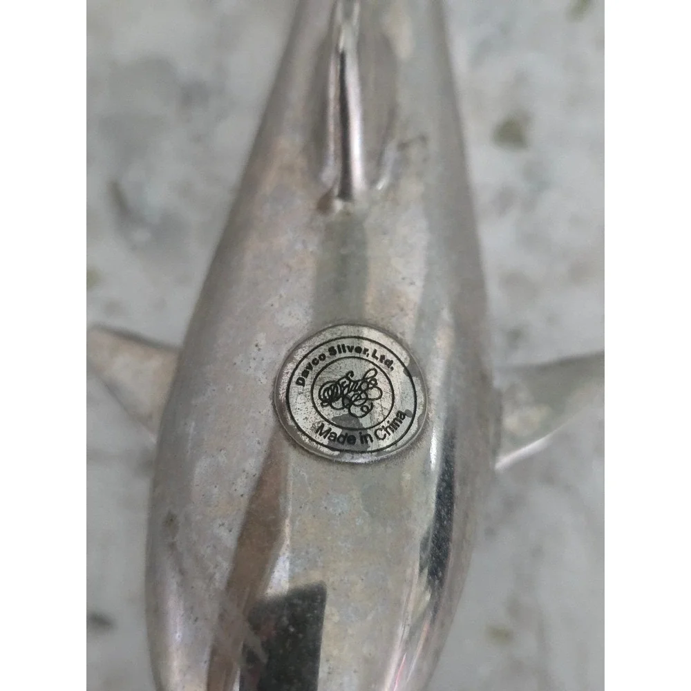 Davco Silver Ltd Vintage Dolphin Bottle Opener Silver Plate‎ Barware Nautical